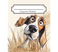 Composition Notebook: Cute Dog Design, Wide-Ruled Lined Numbered Pages, Index Page, Elegant & Aesthetic Journal for Woman and Men, Teens, Girls and ... to School, College, University, Work, Office.