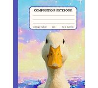 Composition Notebook: Cute Duck in Purple Cool Cover for School, College & Work 120 pages 7.5 x 9.25 College Ruled