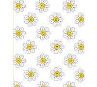 Composition Notebook | Cute Girl Journal | Flower Power | Smiling Daisy | Floral | Wide Ruled 7.5 x 9.25 100 Pages | Creative