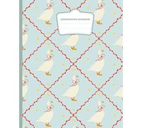 Composition Notebook: Cute Girly Goose & Bows Aesthetic Pattern, Writing Journal, Great for Back-to-School, Study Notes, and Work Projects