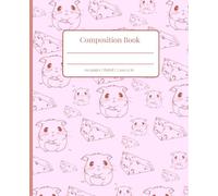 Composition Notebook: Cute Guinea Rat College Ruled Notebook with 7.5" x 9.25", 110 pages, Elegant Journal Aesthetic, great gift for school and office