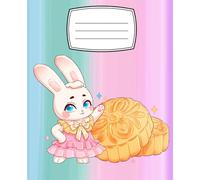 Composition Notebook: Cute Kawaii Bunny: Wide Ruled Aesthetic Pastel Rabbit Journal for Girls, Teens and Kids, Mooncake Anime School Notebook, 7.5 x 9.25 in, 100 Pages Keywords (Słowa kluczowe):