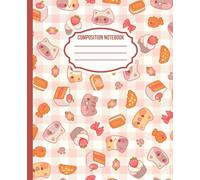 Composition Notebook: Cute Kawaii Cat Design, Journal For School, College, Office, Work 7.5x9.25 110 Pages