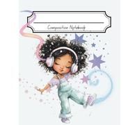 Composition Notebook: Cute Little African American Girl Design, Wide-Ruled Lined Numbered Pages, Index Page, Elegant & Aesthetic Journal for Woman, ... to School, College, University, Work, Office.