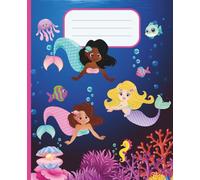 Composition Notebook: Cute Mermaid Cover Illustration Wide Ruled Pages