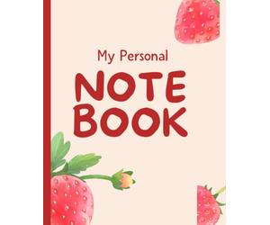 Composition Notebook: Cute Minimal Strawberries Red Rabbit | collage Ruled | For school and work|120 pages/ 60 sheets/7.5"x9.25" Aesthetic school Supplies for Students and Teachers