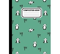 Composition Notebook: Cute Panda Bear Pattern. Blank Lined.