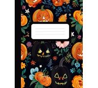 Composition notebook: Cute scary pumpkin Halloween cover