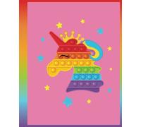 Composition Notebook: Cute Unicorn Rainbow Pop-It Notebook: for Kids, Students, and Girl's Birthday Parties