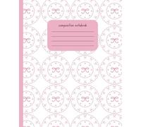 Composition Notebook: Delicate Pink Bows and Hearts, Coquette Aesthetic, for girls, teens and women, perfect for school or work, 7.5 x 9.25 in.,120 pages, college ruled paper, matte cover