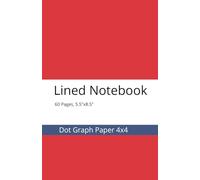 Composition Notebook, Dot Graph Paper 4x4, 5.5 x 8.5", 60 Pages