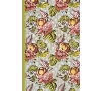 Composition Notebook Dot Grid Paper: A lovely vintage botanical pattern with muted red flowers with yellow buds and green leaves on a light gray ... For College, Students, School, Work, Office.