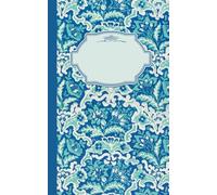 Composition Notebook Dot Grid Paper: Charming vintage botanical pattern in shades of blue, white and turquoise.: Cute Aesthetic Notebook For College, Students, School, Work, Office.