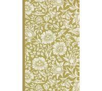 Composition Notebook Dot Grid Paper: Charming, vintage botanical pattern with beige flowers on an old gold background.: Cute Aesthetic Notebook For College, Students, School, Work, Office.