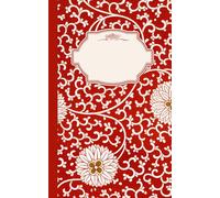 Composition Notebook Dot Grid Paper: Lovely botanical, vintage pattern with cream flowers and leaves on a red background.: Cute Aesthetic Notebook For College, Students, School, Work, Office.