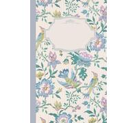 Composition Notebook Dot Grid Paper: Lovely vintage botanical pattern with birds and plants in pale purple and blue tones.: Cute Aesthetic Notebook For College, Students, School, Office, Work.