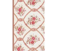 Composition Notebook Dot Grid Paper: Lovely vintage botanical pattern with pink flowers among geometric ornaments on a cream background.: Cute ... For College, Students, School, Work, Office.