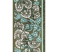 Composition Notebook Dot Grid Paper: Lovely vintage botanical pattern with white flowers among blue and silver leaves on a muted khaki background.: ... For College, Students, School, Work, Office.