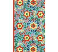 Composition Notebook Dot Grid Paper: Lovely, vintage floral pattern with colorful flowers among decorative leaves on a blue background.: Cute ... For College, Students, School, Work, Office.