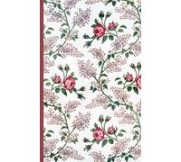 Composition Notebook Dot Grid Paper: Lovely vintage floral pattern with muted red and pink roses on green branches, among lilacs on a light gray ... For College, Students, School, Work, Office.