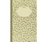 Composition Notebook Dot Grid Paper: Lovely, vintage pattern with small beige flowers on a muted green background.: Cute Aesthetic Notebook For College, Students, School, Work, Office.