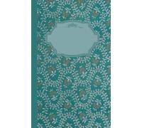 Composition Notebook Dot Grid Paper: Lovely, vintage plant pattern with tiny leaves and small gold flowers on a turquoise background.: Cute Aesthetic ... For College, Students, School, Work, Office.