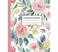 Composition Notebook: Floral Elegance Notebook Journal Notebook for Students, Office Workers, Professionals | 110 pages, 7.5×9.25