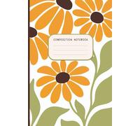 Composition Notebook: Floral Journal With Orange And Green Pattern