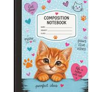 Composition Notebook for cat and animal lovers: Cute graph paper ruled journal for everyone who loves cats