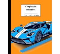 Composition Notebook for Kids: Blue Sports Car Journal for Boys &Girls School Supplies | Orange | 110 pages 7.5"×9.25"