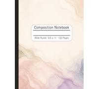 Composition Notebook for School - Wide Ruled Student Notebook, 8.5 x 11, 120 Pages: Aesthetic Marble Cover Notebook for Middle School, High School & College - Back to School Journal