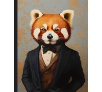 Composition Notebook for School, Work, Journaling and To-do Lists, 140 College Ruled Pages, 7.5 x 9.25 in: A Red Panda in Suit on Matte Cover