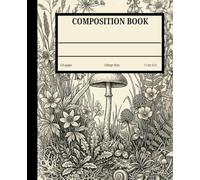composition notebook for students: college road note: student school goal note: journal: vintage butterfly and flower gift for student: Aesthetic books for student