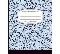 Composition Notebook for Students, College Ruled, light blue marble cover