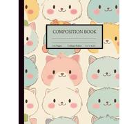 Composition Notebook for Students - College Ruled Notes Journal | Pretty Pastel Colors Cute Cats Illustration | Gift for Student: College Ruled Cat ... for School, Journaling, and Creative Writing