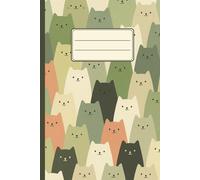 Composition Notebook for Students | Journaling | Notebook | Diary | Cute Kawaii Cats | Best Gift for Cat Lovers, Friends: Pastel Cat Illustration Ruled Notebook for Students