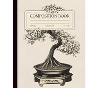 Composition Notebook for Students - Vintage Japanese Cherry Blossom Bonsai Design | College Ruled 110 Pages: Vintage Illustration Aesthetic Notebook for Students