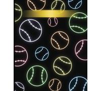 Composition Notebook: Glow Baseball Diary Journal Kid | College Ruled, 9.25 x 7.5, 120 pages | Birthday, Back to School, Team Gift for Boys, Girls, Teens, Adults, Coaches, Sports Lovers