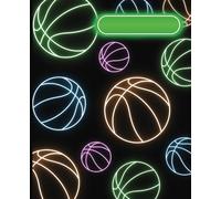 Composition Notebook: Glow Basketball Diary Journal Kid | College Ruled, 9.25 x 7.5, 120 pages | Birthday, Back to School, Team Gift for Boys, Girls, Teens, Adults, Coaches, Sports Lovers