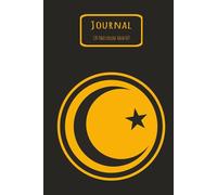 Composition Notebook: Gold and Black Stationery with Islamic Crescent and a Praying Muslima Design