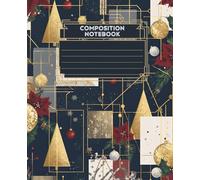 Composition Notebook: Golden Christmas: College Ruled | 120 Pages | 7.5x9.25 inches | Cozy Winter Design for School Notes, Journaling & Writing | Perfect Christmas Gift for Teens & Students