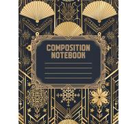 Composition Notebook: Golden Gatsby: College Ruled | 120 Pages | 7.5x9.25 inches | Cozy Winter Design for School Notes, Journaling & Writing | Perfect Christmas Gift for Teens & Students