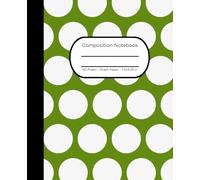 Composition Notebook: Graph Paper, 7.5 x in x 9.25 in, 120 Pages, Dark Lime Simple Design