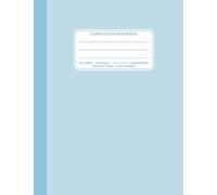 Composition Notebook Handwriting Practice Paper 1/2 Inch Ruling: Blue Composition Book, Rainbow Pastel Collection, 100 Sheets (200 pages), 7.5" x 9.75"