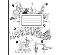 Composition Notebook - Historical Places Theme: 7.5 x 9.25 in Book | 120 pages | College Ruled | Perfect for School, College, Office or Personal use