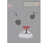 Composition NoteBook: Jasper The Timid Cat | Abstract Cat Face Illustrated Cover | Wide Lined | Cute Aesthetic For School, College, Office, Work