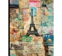 Composition notebook journal: Travel Themed Vintage Paris Travel Quotes | College ruled, 7.5 x 9.25, 110 Pages | For kids, teens and adults