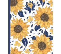 Composition Notebook Journals 110 Pages: College Ruled Paperback Flower Design Floral Pattern Beautiful Cute Spring Blossom Summer Flowers (7.5 x 9.25 Inches) for School, Office, Travel, At-Home Use