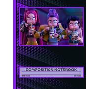 Composition Notebook: K-Pop Demon Hunters Girls Eating Ramen, Funny Anime Style Journal for Teen Girls, Gamers, Otaku Fans, and Aesthetic Lovers