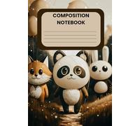 COMPOSİTİON NOTEBOOK - Kawaii Animal Parade - Cute Lined Journal for Kids and Teens - 6''x9'' Notebook